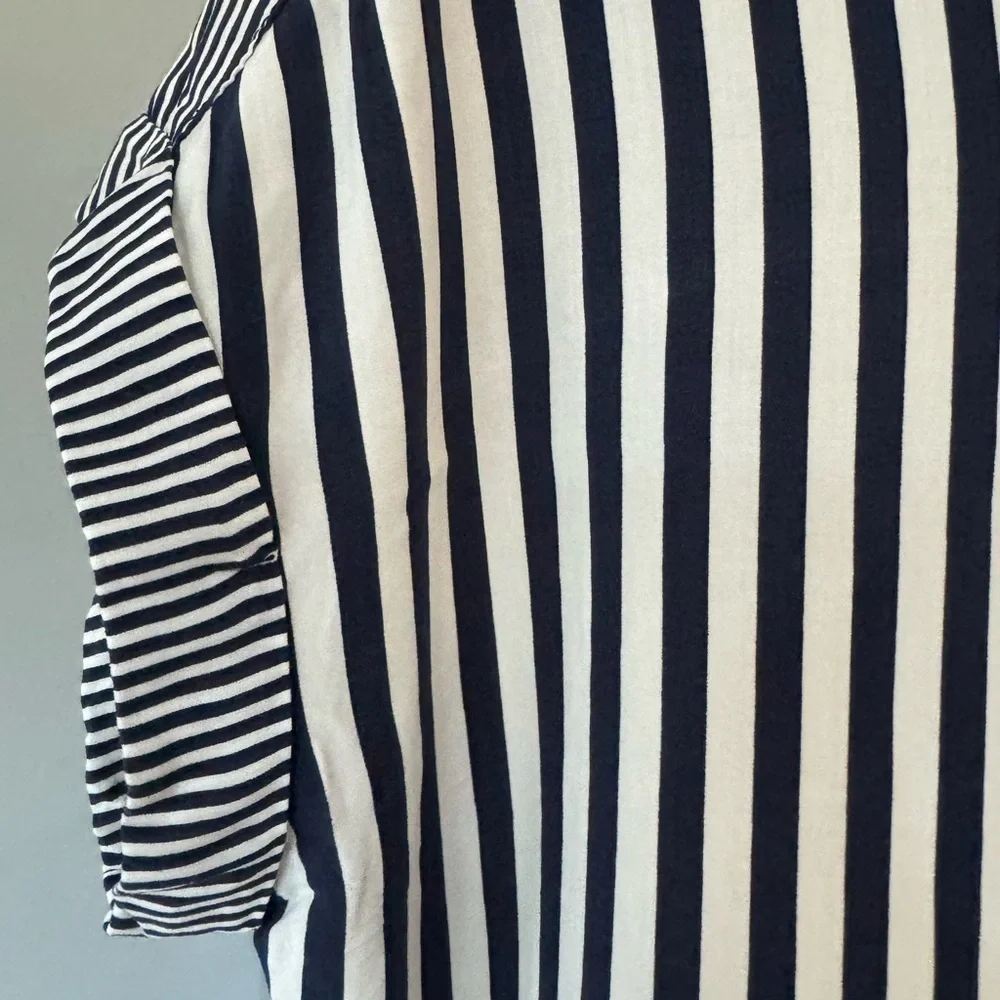 Jane + Delancey Blue and White Striped Shirt US M